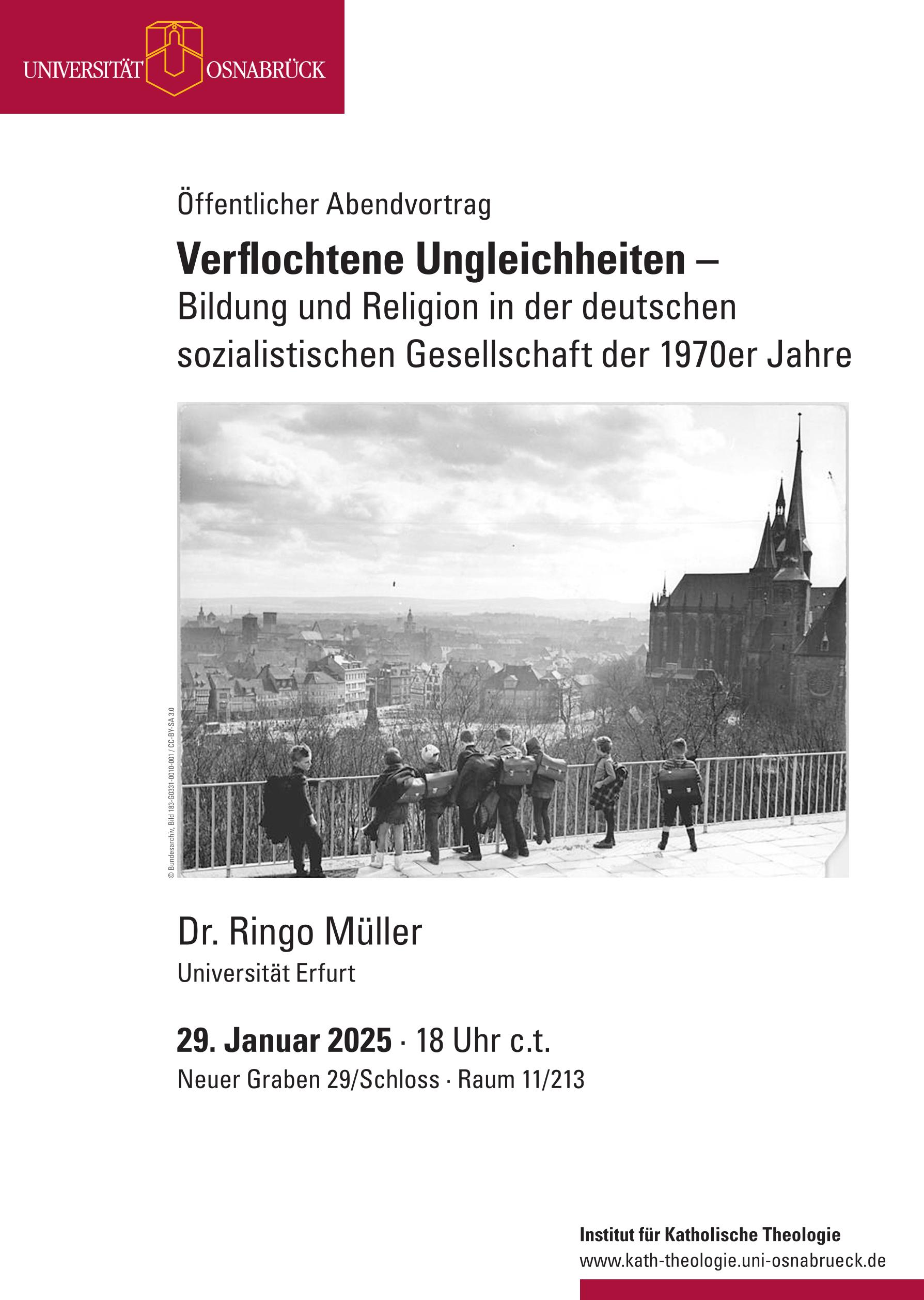 Plakat zum öffentlichen Abendvortrag am 29. Januar 2025